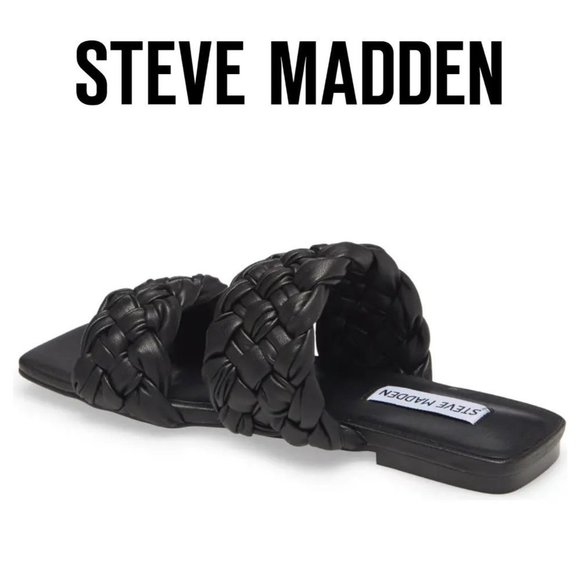 New Steve Madden Merrin Woven Sandal, Size 6.5, 8 and 8.5 - Black - Picture 2 of 7